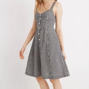 Madewell Smocked-Back Dress in Gingham